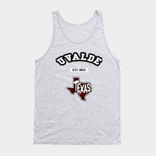 🤠 Uvalde Texas Strong, Lone Star State of Texas Map, City Pride Tank Top